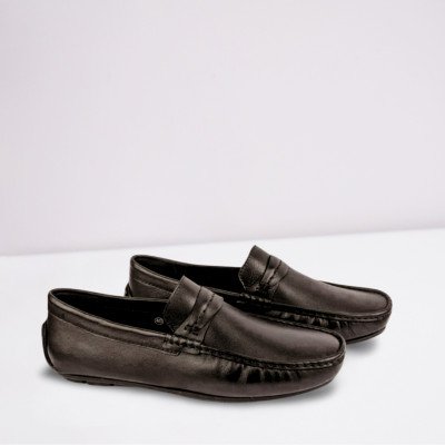 Black Premium Leather Loafer
