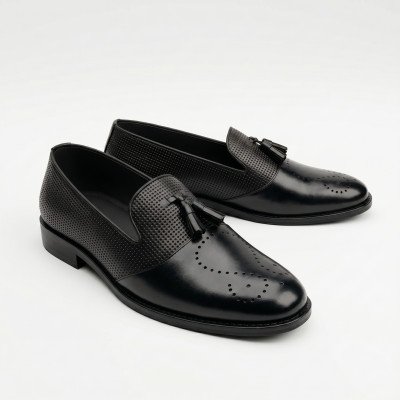 TASSEL LOAFERS (WOVEN BLACk)